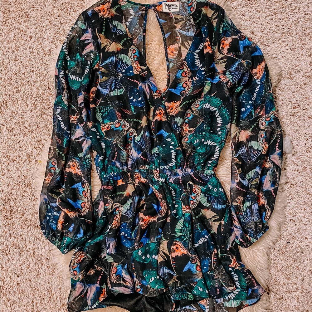Show Me Your Mumu Rocky Romper-Monarch Butterfly